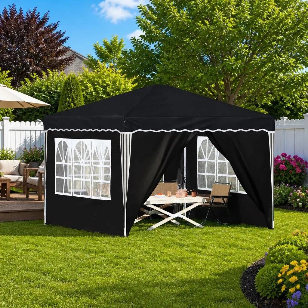Pop-up Party Tent Outdoor Gazebo Shelter Anthracite Oxford Fabric 288x288x245cm