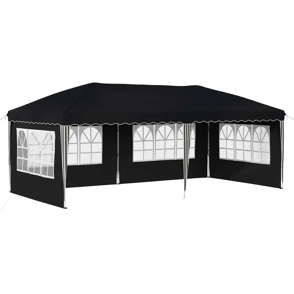 Pop-up Party Tent Quick Setup Waterproof 575x289x245cm Anthracite Outdoor Garden Canopy