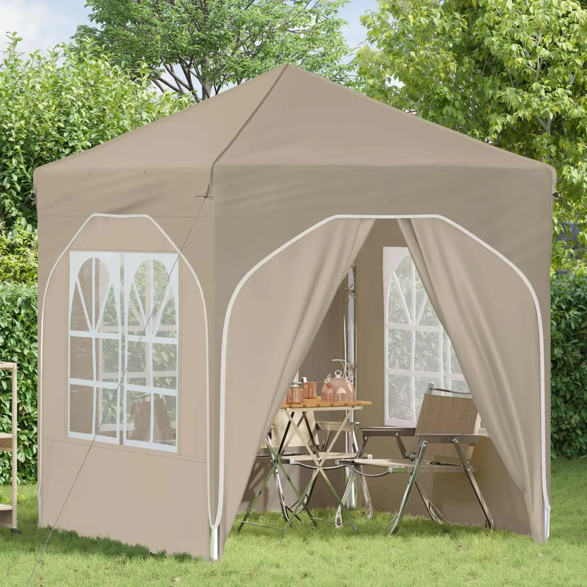 Pop-up Party Tent Waterproof UV Resistant 192x192cm