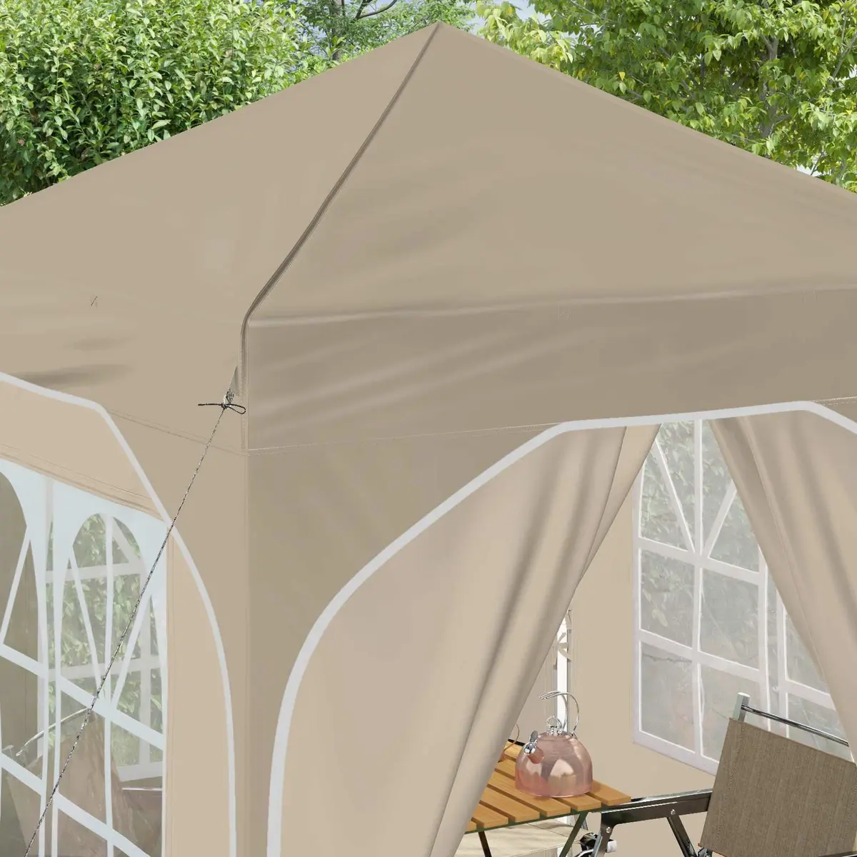Pop-up Party Tent Waterproof UV Resistant 192x192cm