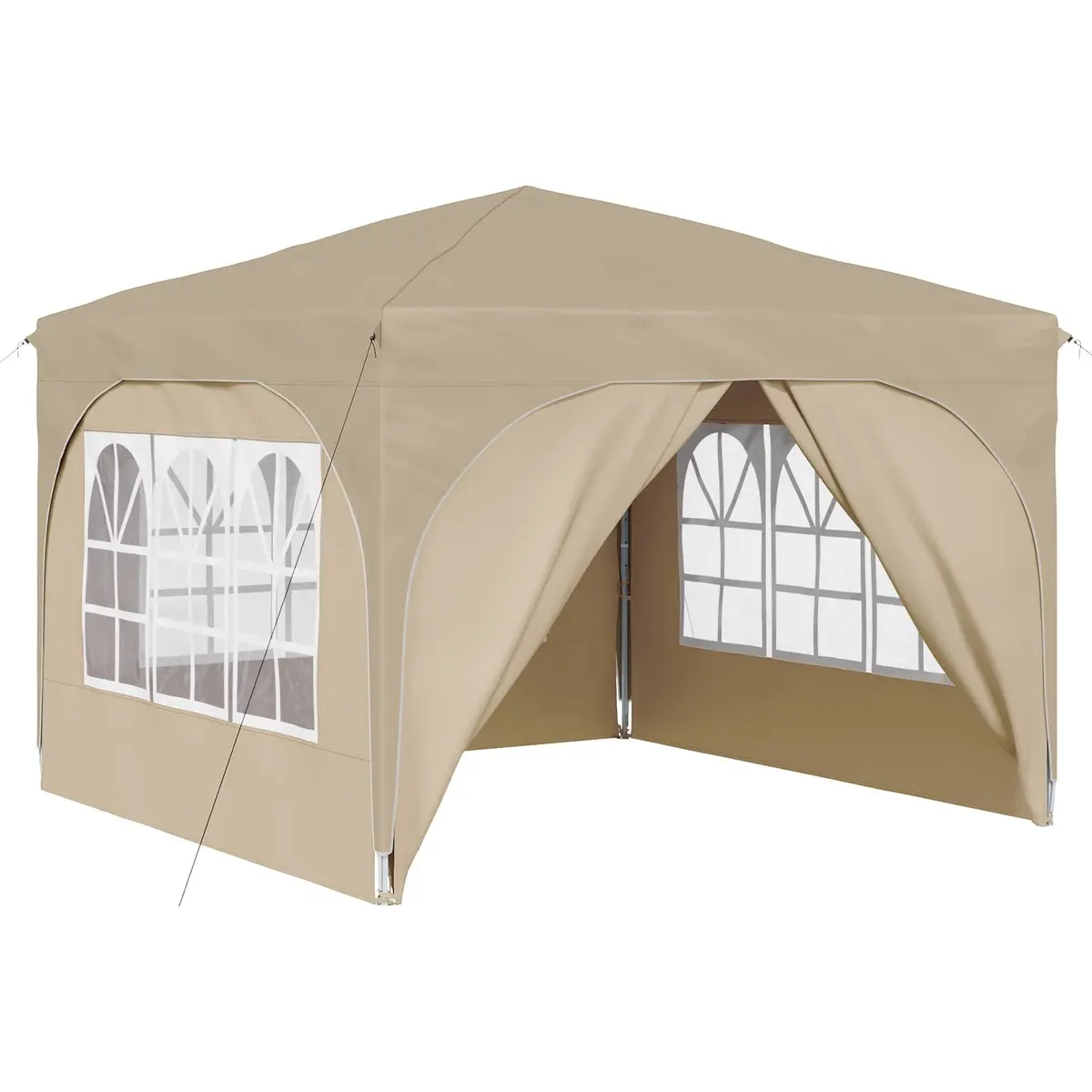Pop-up Party Tent Adjustable Height 290x290cm Cream