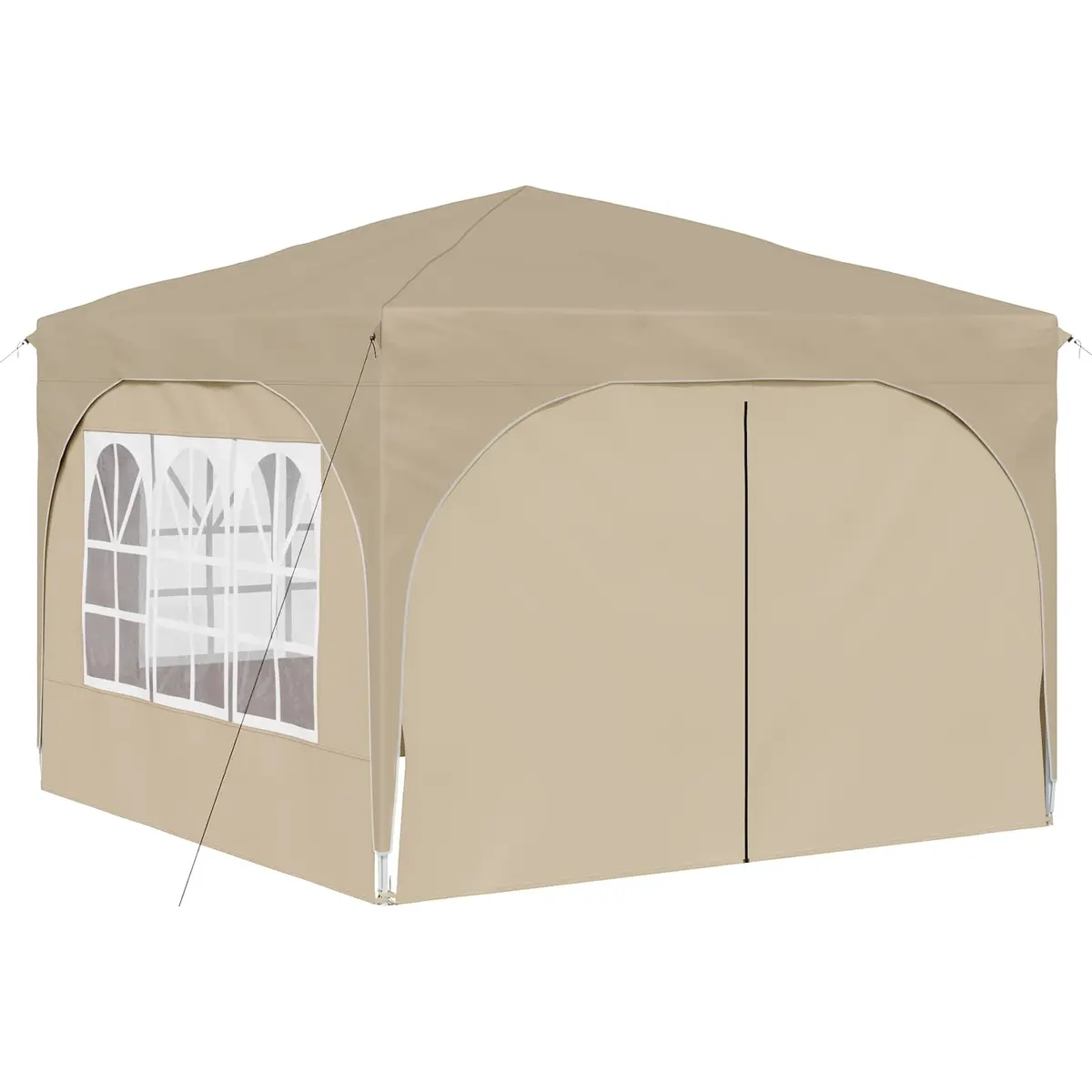 Pop-up Party Tent Adjustable Height 290x290cm Cream