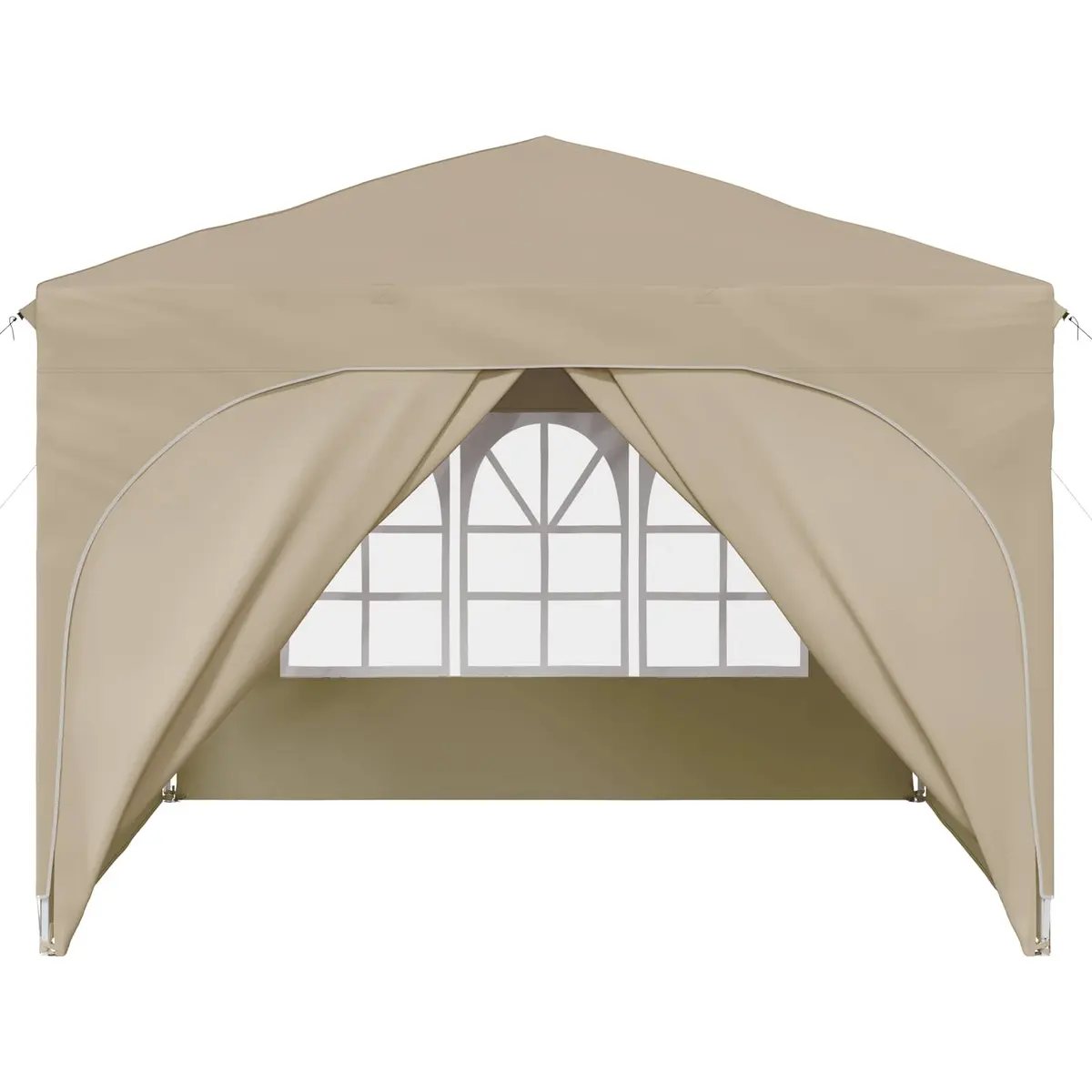 Pop-up Party Tent Adjustable Height 290x290cm Cream
