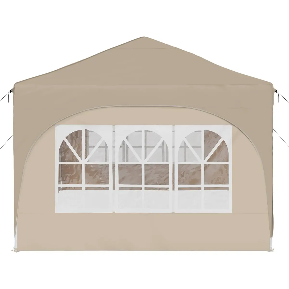 Pop-up Party Tent Waterproof UV Protection Cream Oxford Fabric 575x288x245cm