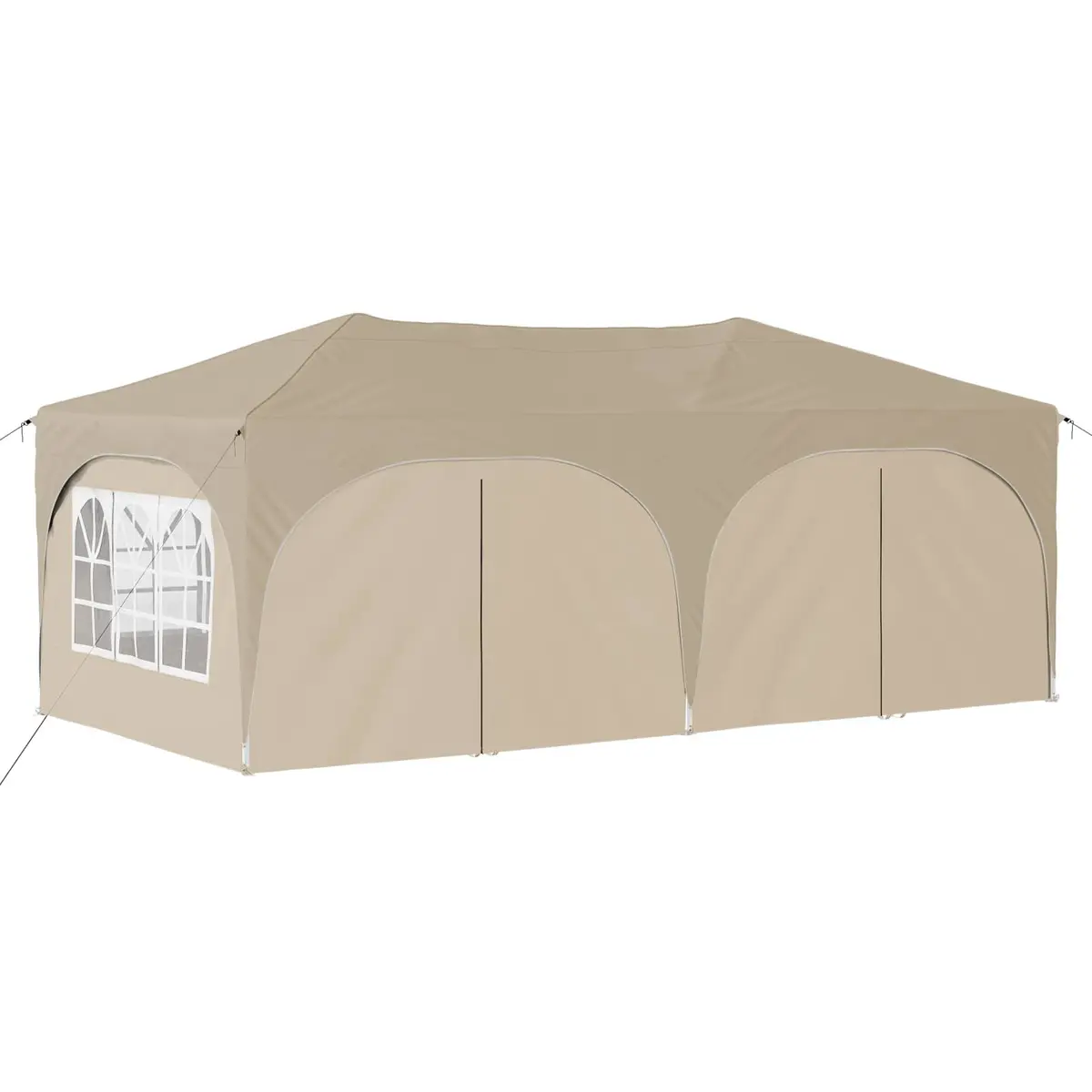 Pop-up Party Tent 575 x 288 x 245 cm Cream Oxford Fabric Outdoor Canopy Gazebo