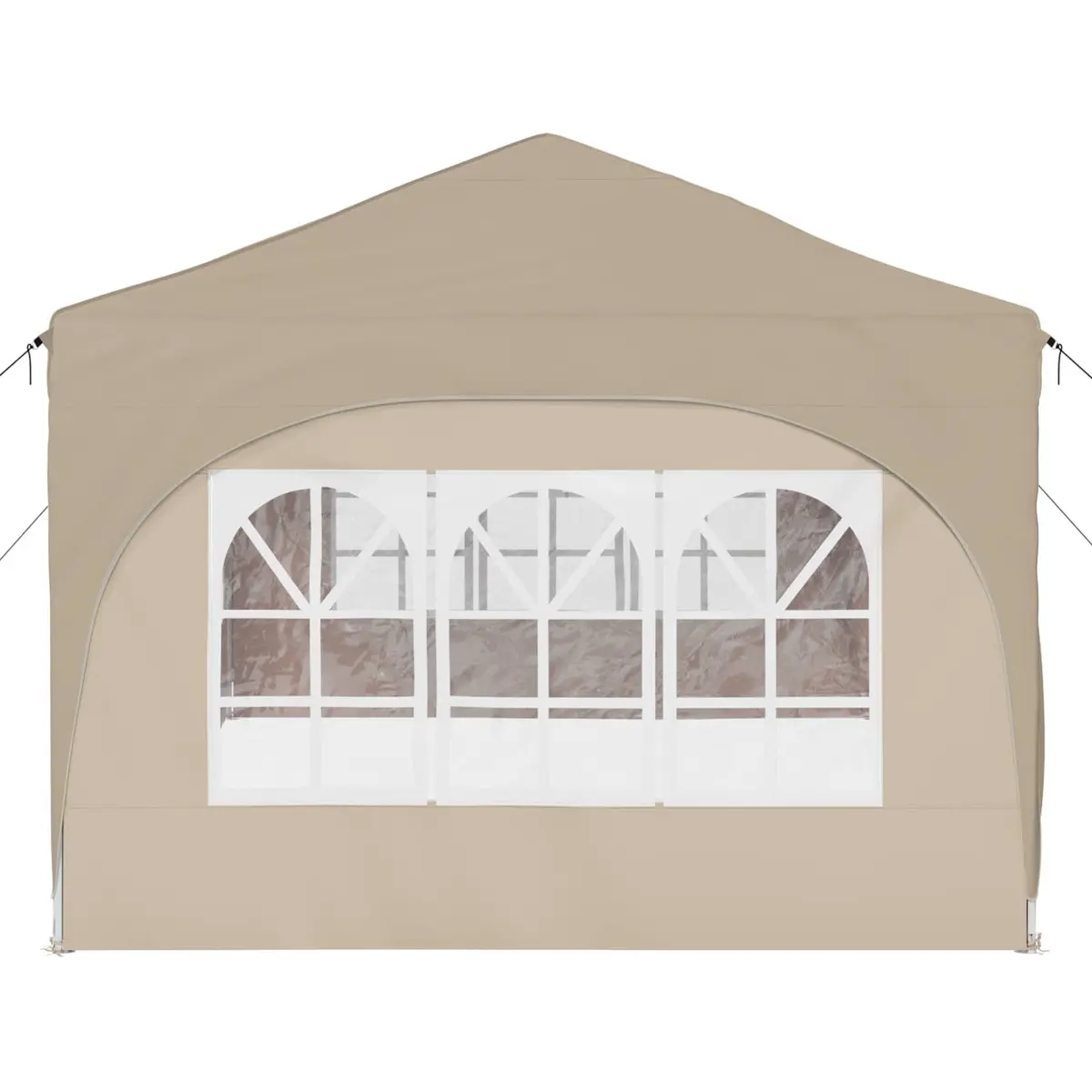 Pop-up Party Tent 575 x 288 x 245 cm Cream Oxford Fabric Outdoor Canopy Gazebo