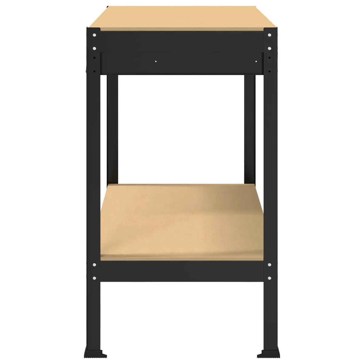 Workbench Black Engineered Wood Metal Frame 114 x 54 x 91 cm