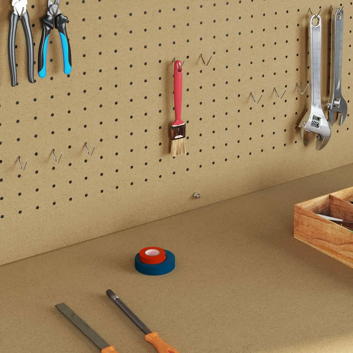 Workbench Black Engineered Wood Metal Frame 114 x 54 x 145 cm