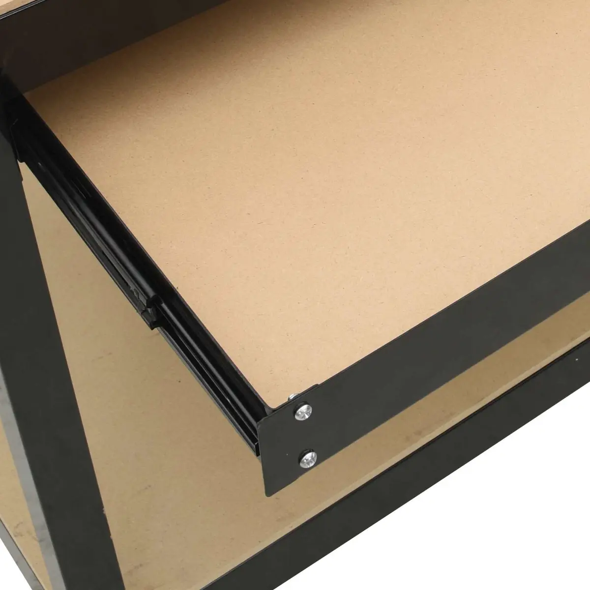 Black Workbench 81 x 41 x 145 cm for DIY Projects
