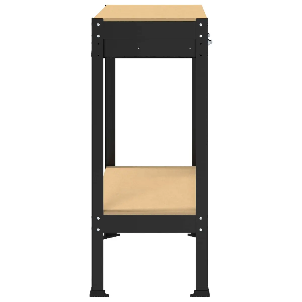 Workbench Black Engineered Wood Metal Frame 80 x 40 x 91 cm