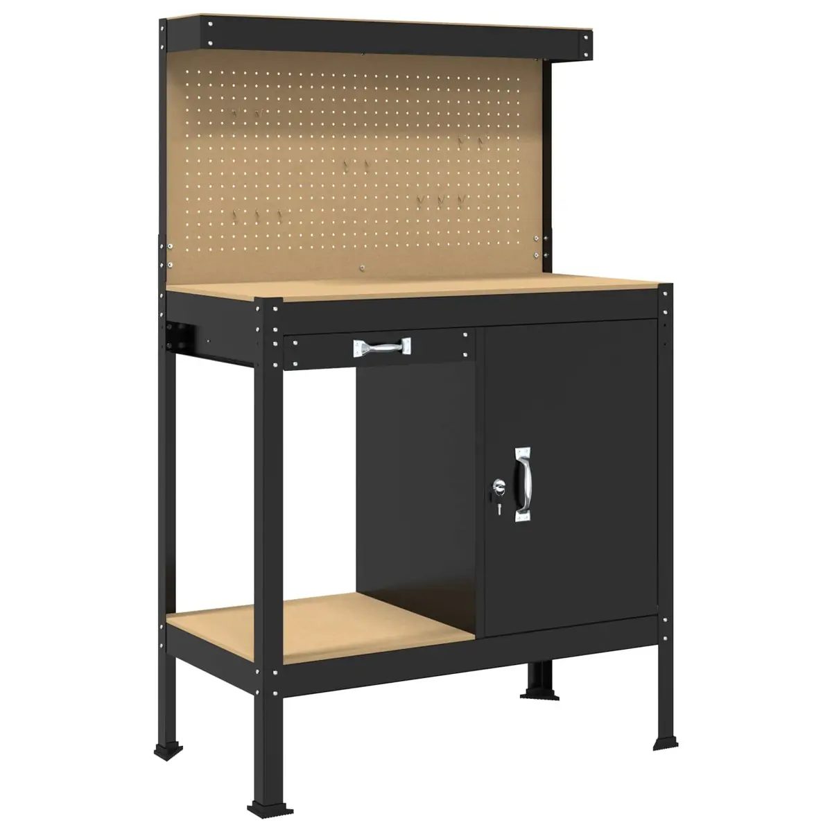 Black Workbench 90 x 49 x 141 cm
