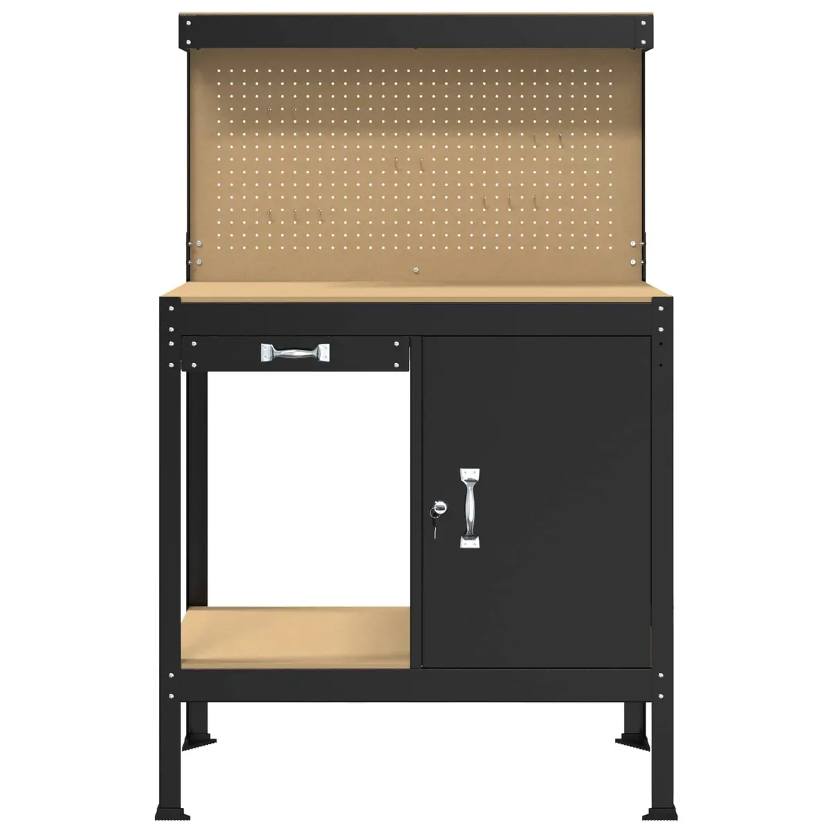 Black Workbench 90 x 49 x 141 cm