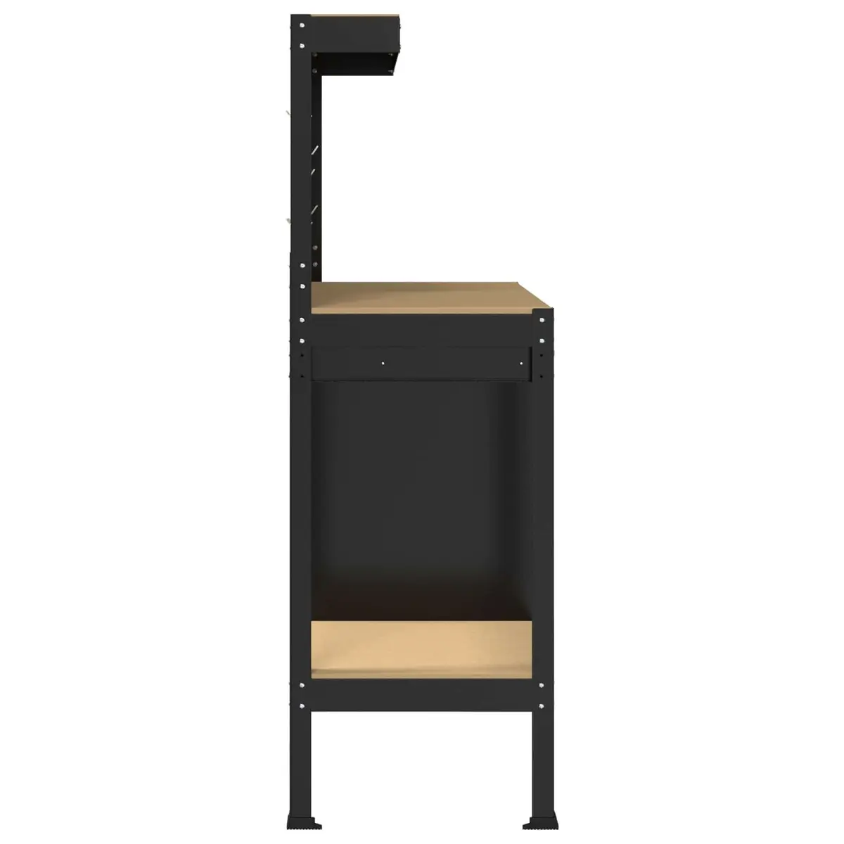 Black Workbench 90 x 49 x 141 cm