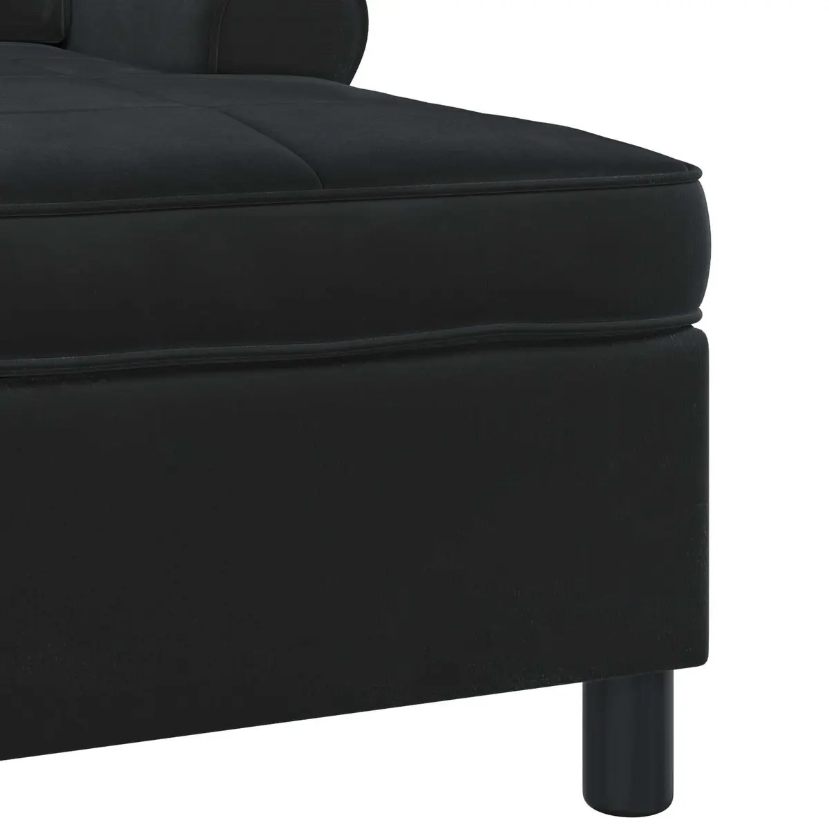 Black Velvet Chaise Lounge Chair