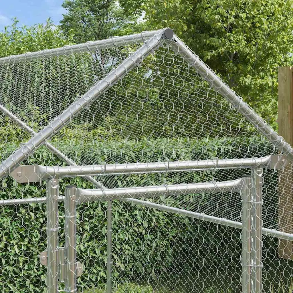 Chicken Cage Galvanised Steel Weatherproof 200 x 170 x 177 cm