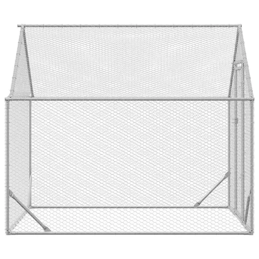 Chicken Cage Galvanised Steel Weatherproof 200 x 170 x 177 cm