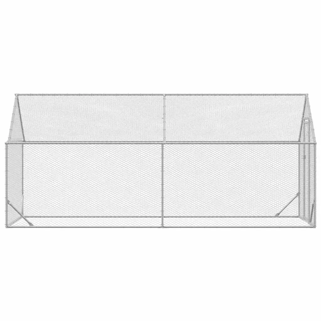 Chicken Cage Galvanised Steel 400x170x177cm Backyard Poultry Habitat