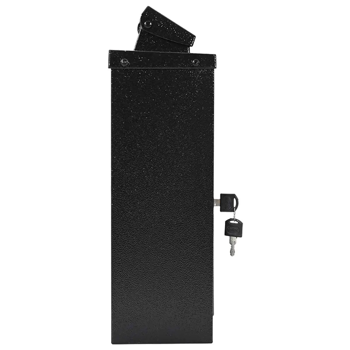 Wall Mounted Mailbox Vintage Black Cast Aluminum 29x13x41 cm