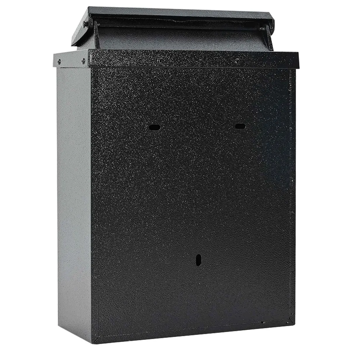 Wall Mounted Mailbox Vintage Black Cast Aluminum 29x13x41 cm