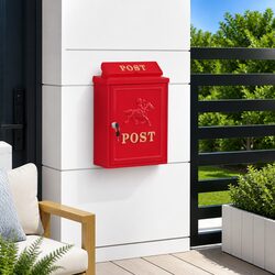 Your New Red Cast Aluminum Mailbox Awaits You