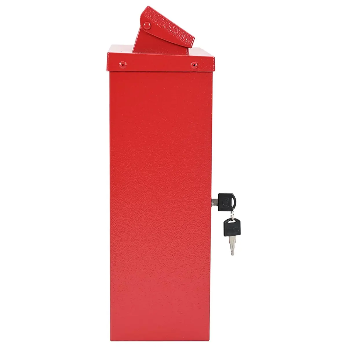 Wall Mounted Mailbox Red Cast Aluminum Vintage Outdoor Post Box 29 x 13 x 41 cm