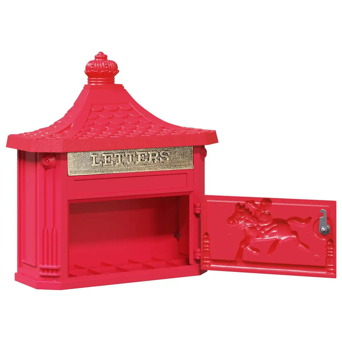 Wall Mounted Mailbox Vintage Retro Red 40.5 x 16 x 45 cm Outdoor Decor