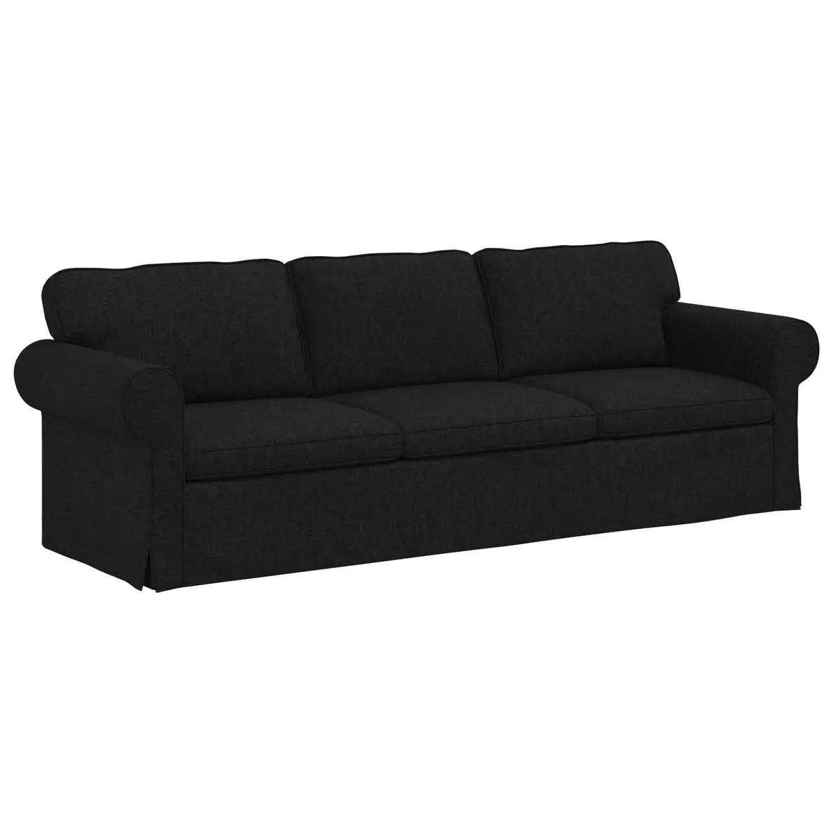 Modern Modular Sofa Black Living Room Furniture Sleek Design Comfortable Seating
