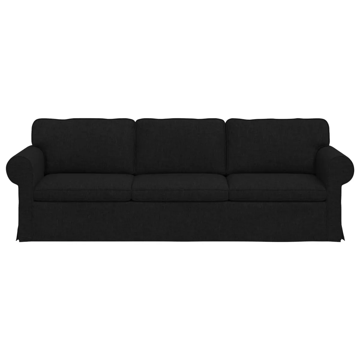 Modern Modular Sofa Black Living Room Furniture Sleek Design Comfortable Seating