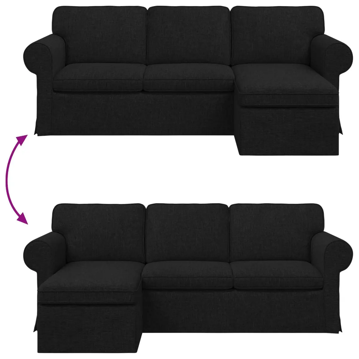 Black Fabric Sofa for Comfort and Style