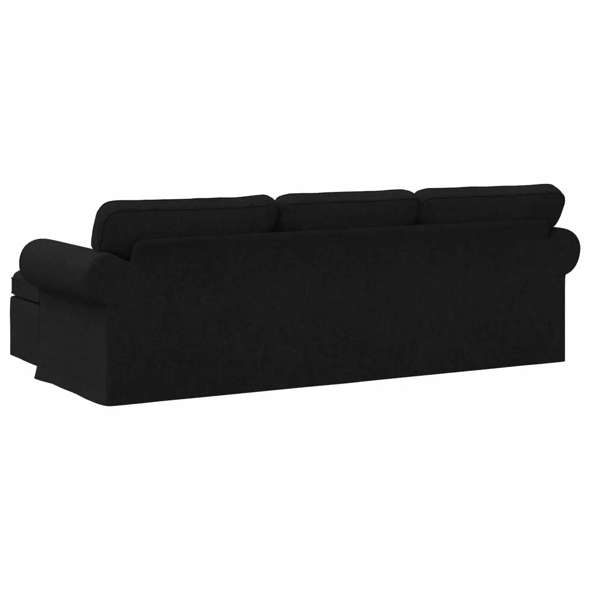 Black Fabric Sofa Modern Living Room Furniture 245 x 138 x 80 cm