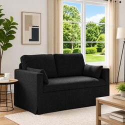Your New Black Fabric Sofa 139x78x80cm for Cozy Gatherings