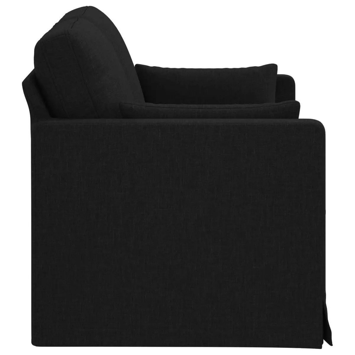 Modular Fabric Sofa Black 139x78x80cm Contemporary Lounge Seating