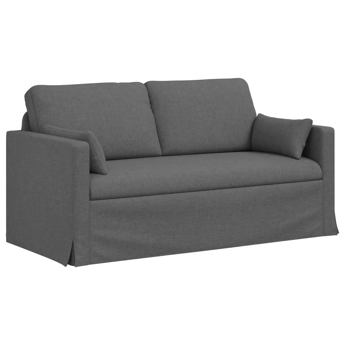 Grey Fabric Sofa 158cm Modern Living Room Couch Modular Seating Lounge Chair