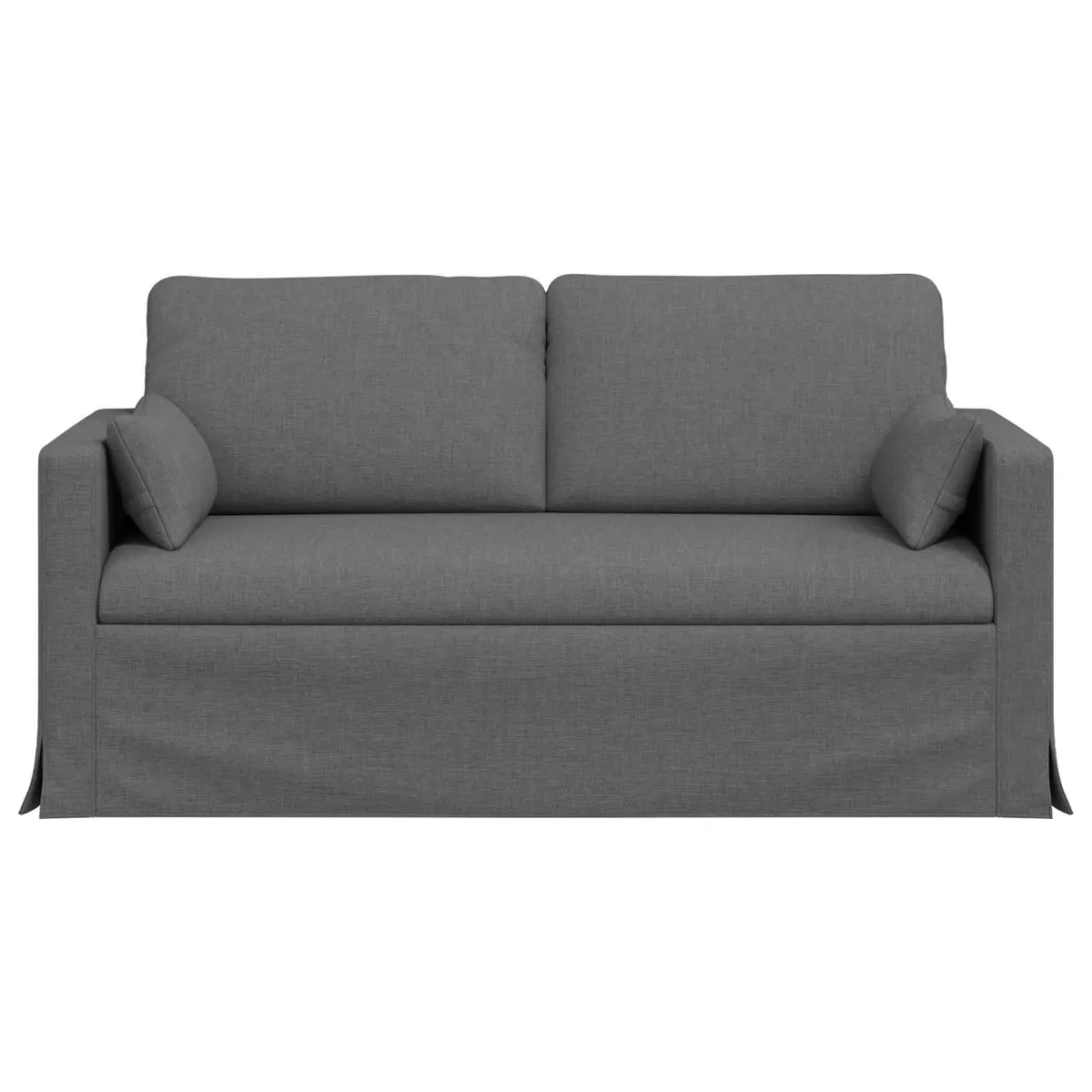 Grey Fabric Sofa 158cm Modern Living Room Couch Modular Seating Lounge Chair