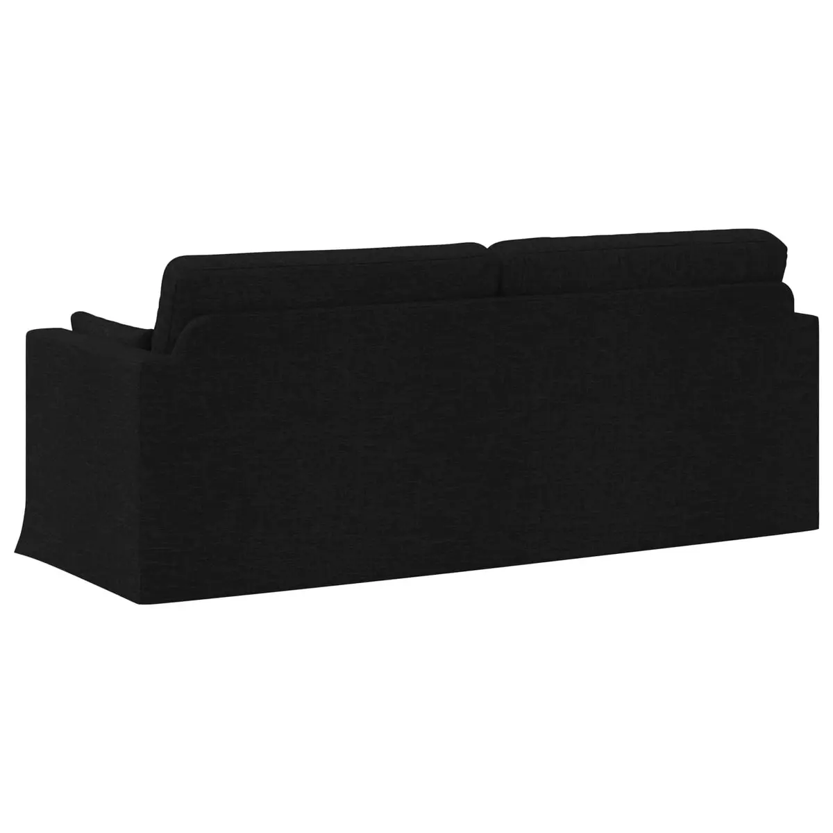 Black Fabric Sofa 198 x 78 x 80 cm Modular Lounge Couch Living Room Seating