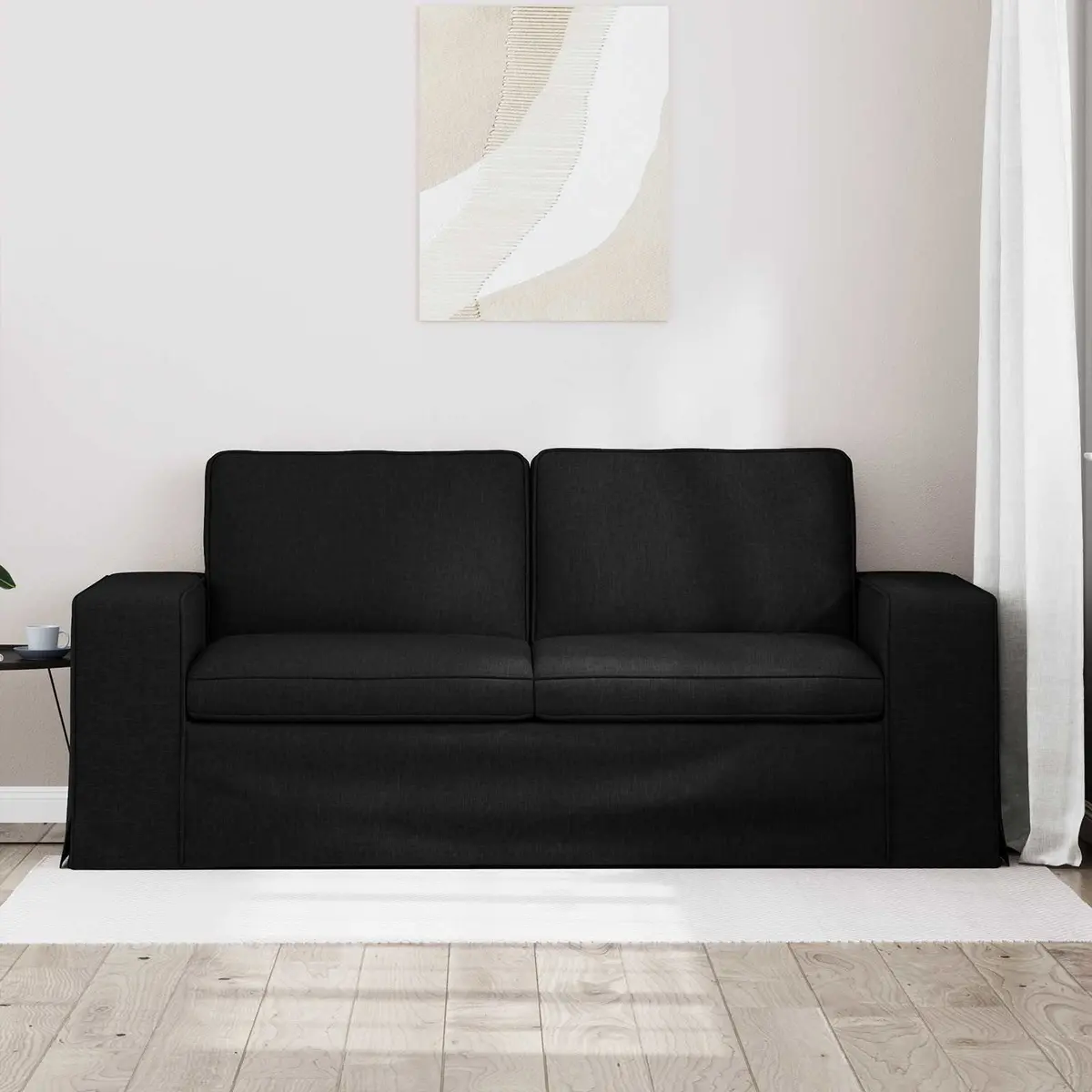 Modular Black Sofa for Relaxation