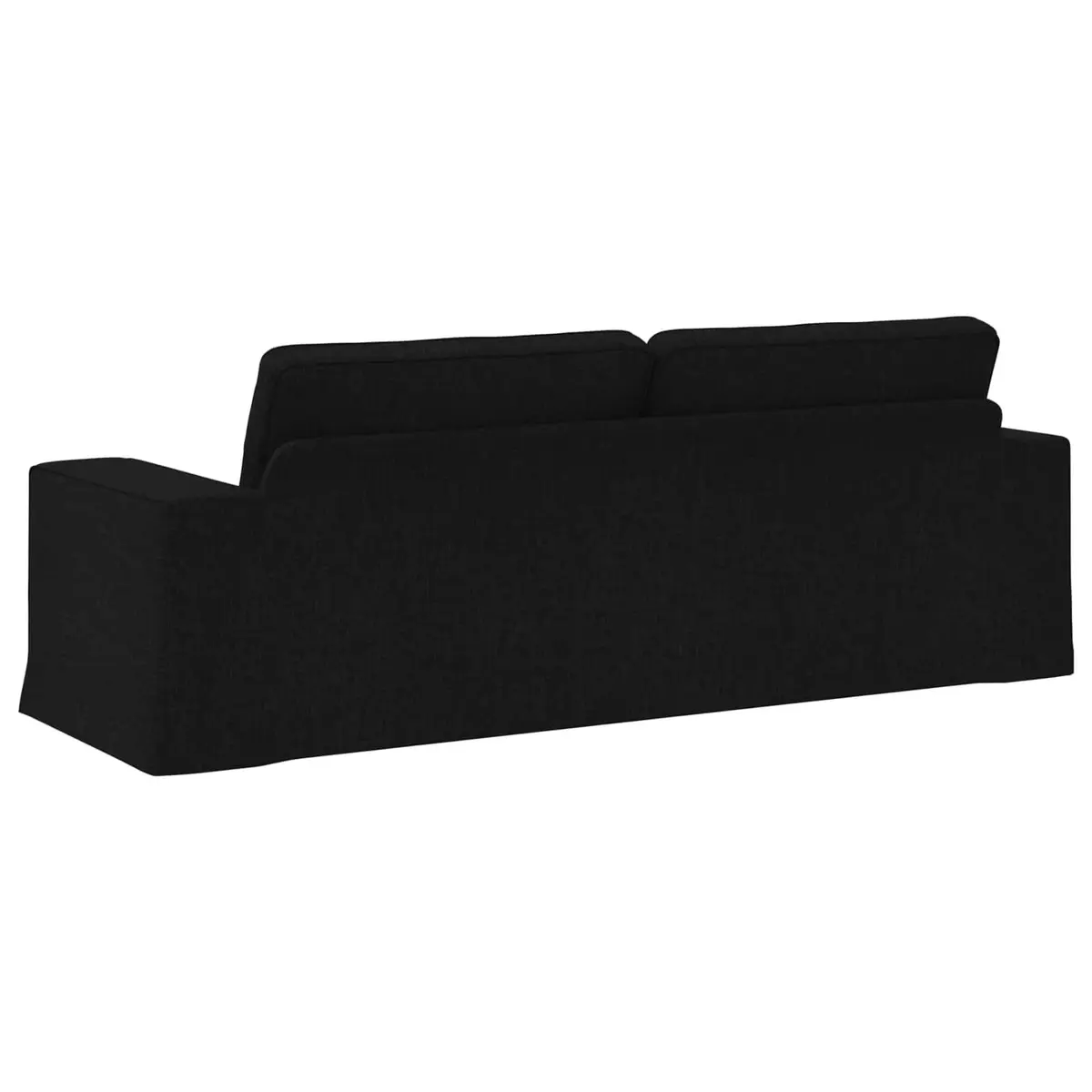 Modular Sofa Black Contemporary Sectional 222x80x82cm