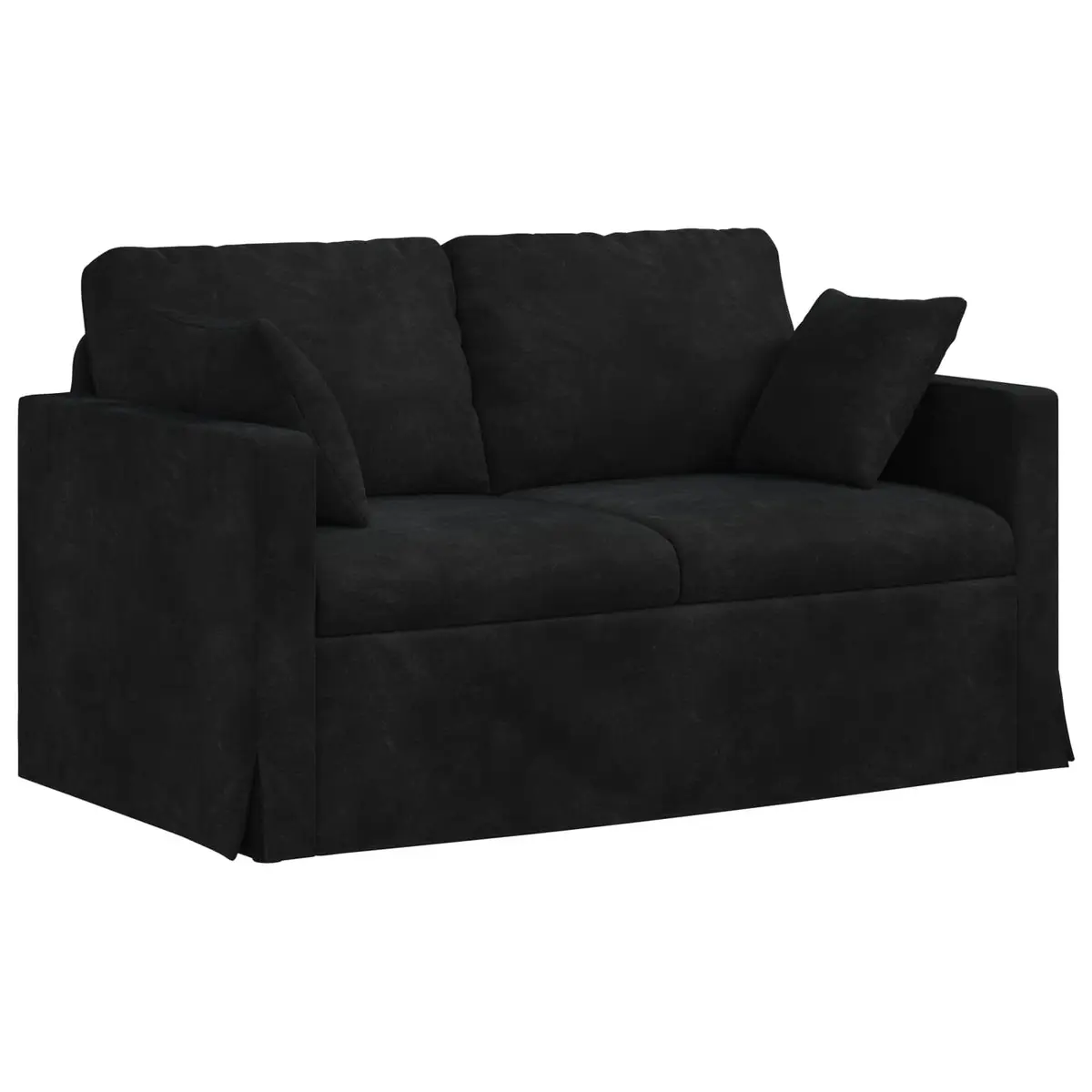 Black Velvet Sofa Modern Lounge Couch Modular Design Living Room Furniture 138cm