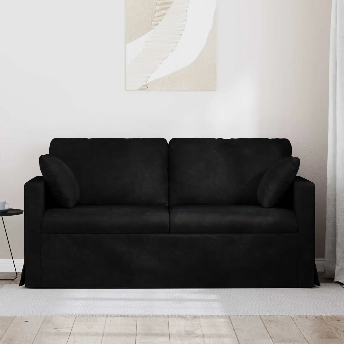 Black Velvet Sofa