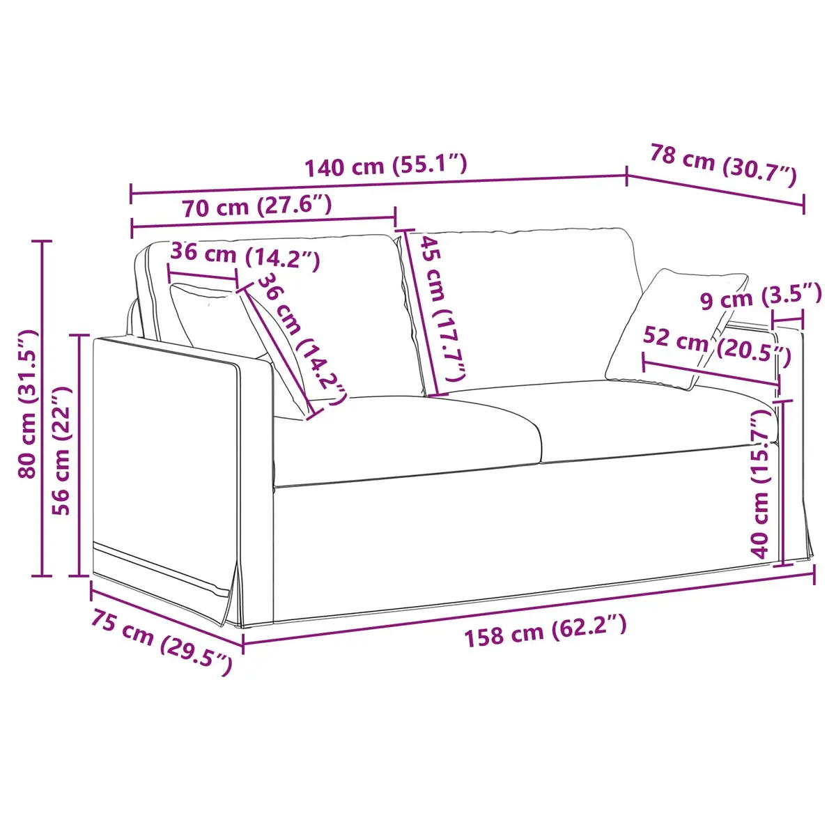 Black Velvet Sofa