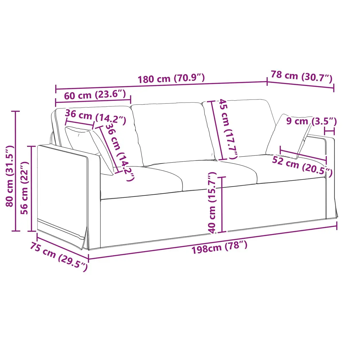 Black Velvet Sofa