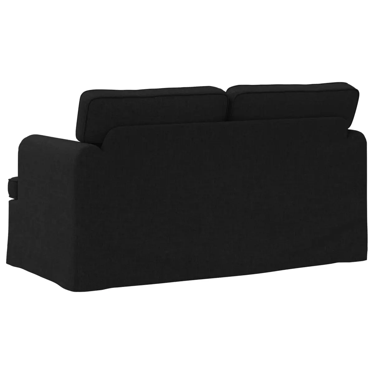 Sofa Black 144 x 80 x 85 cm Fabric Modern Lounge Seating Modular Furniture