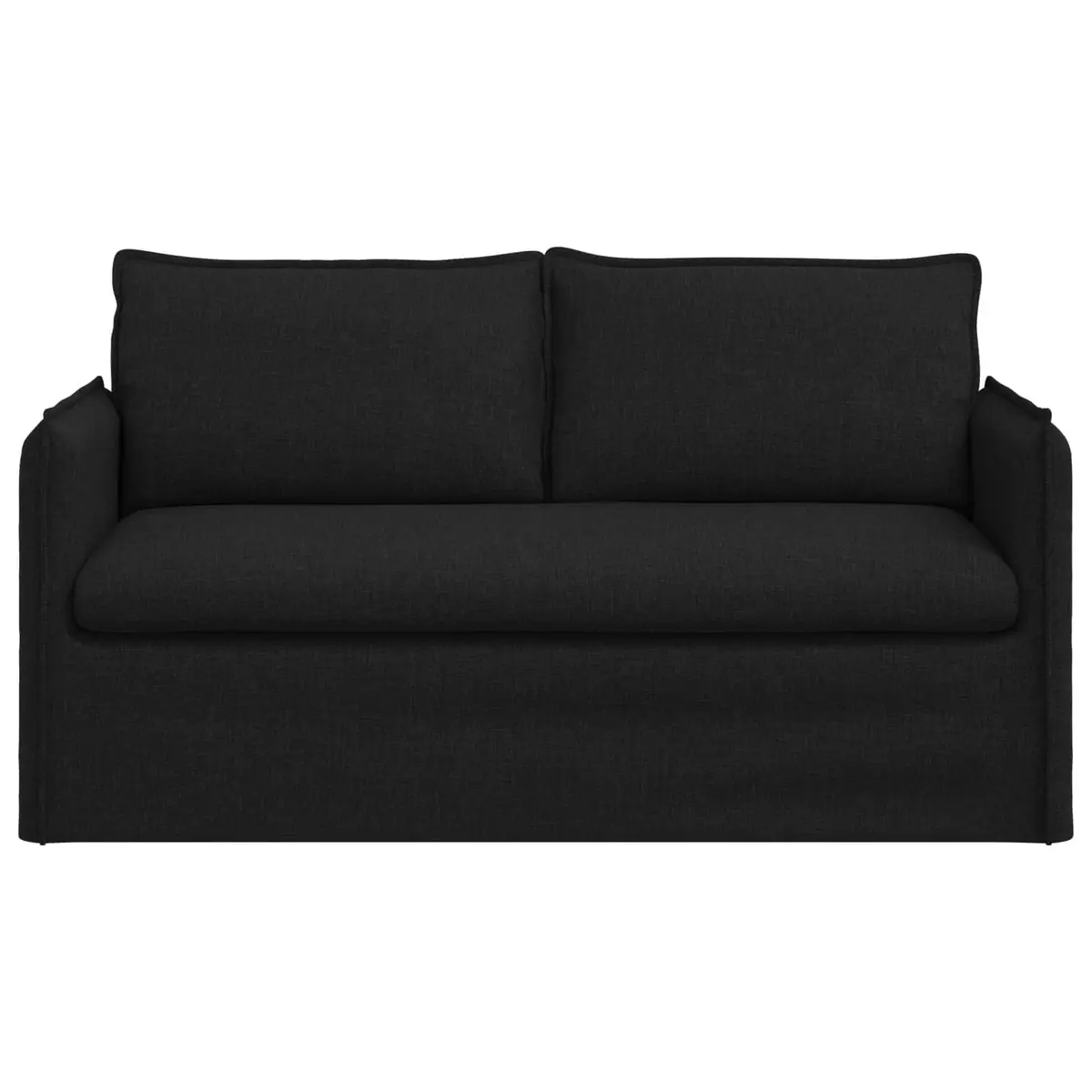 Black Fabric Sofa Modern Lounge Seating Modular Design Living Room Couch