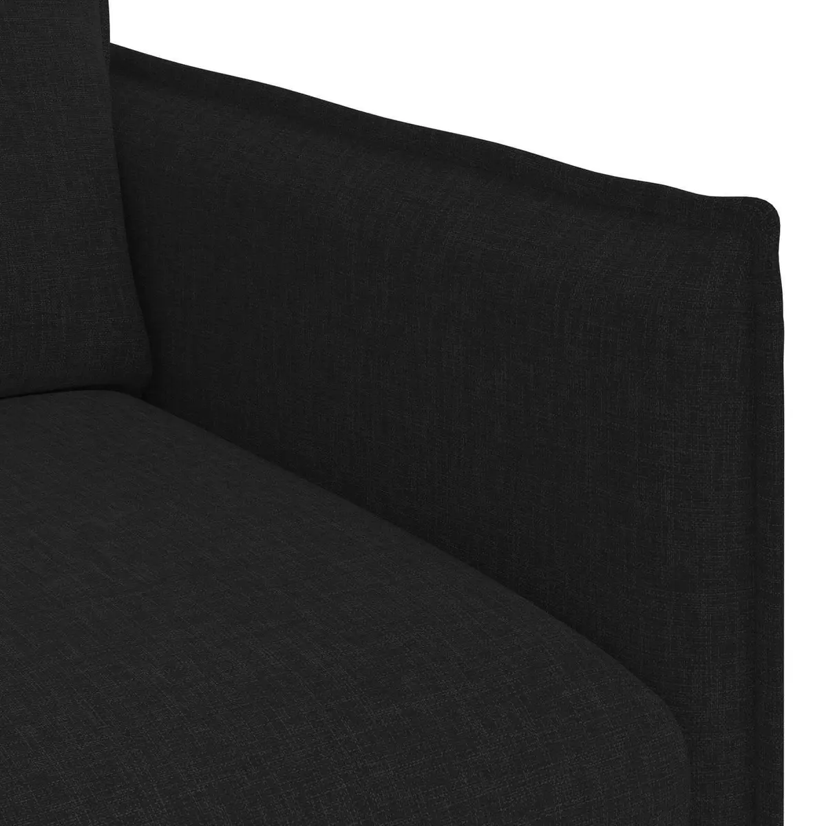 Black Fabric Sofa Modern Lounge Seating Modular Design Living Room Couch