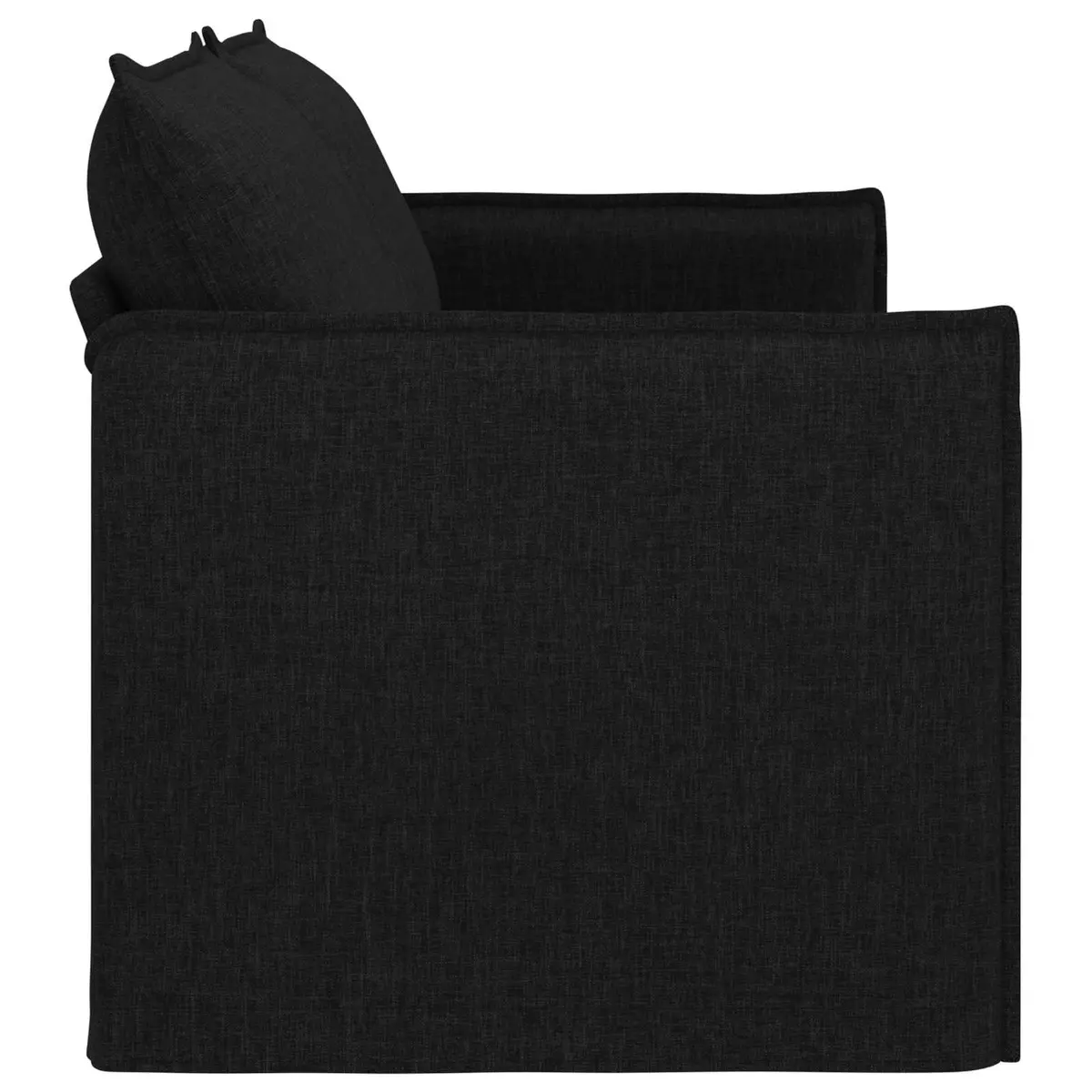 Black Fabric Sofa Lounge Seating Modern Style Modular Design Living Room