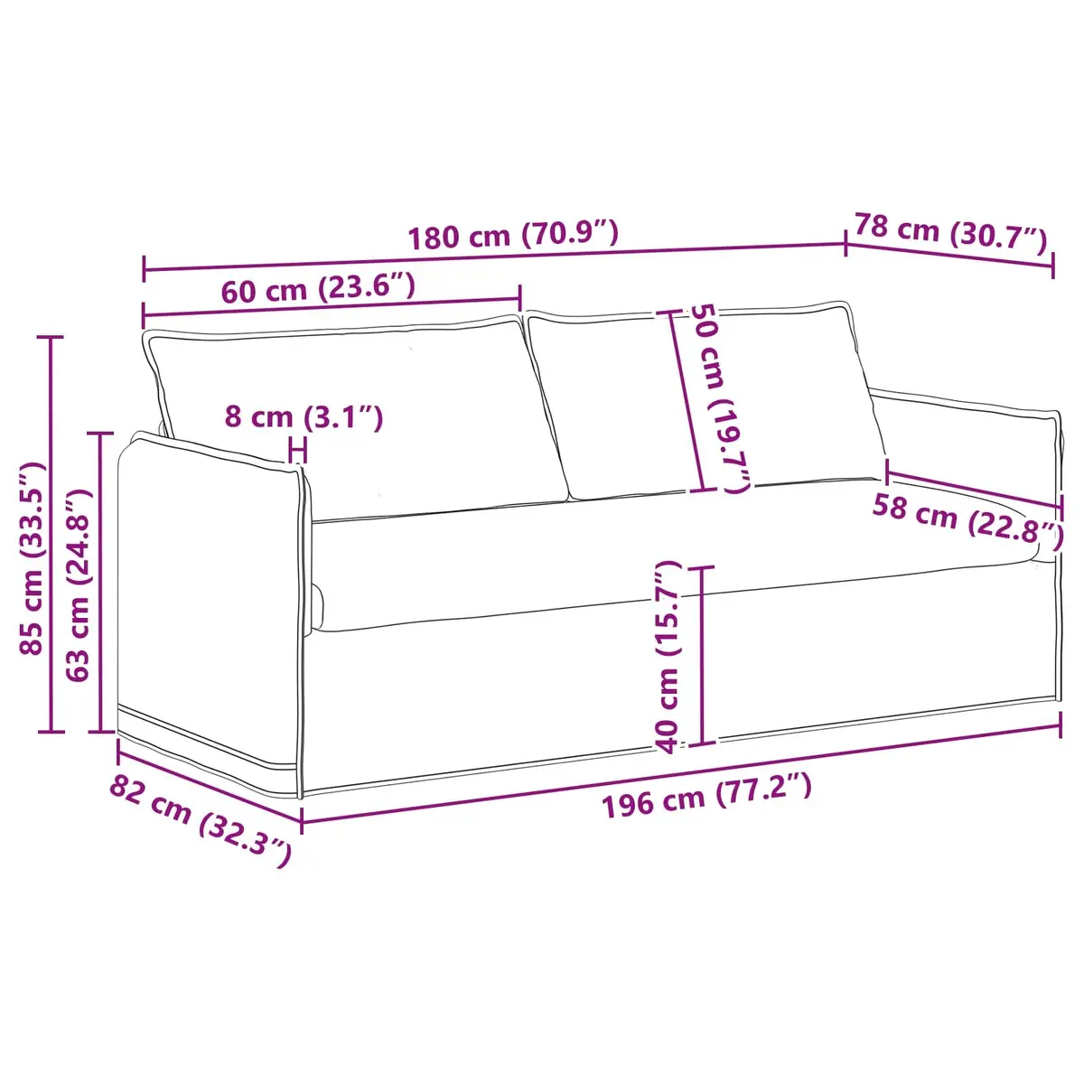 Black Fabric Sofa Lounge Seating Modern Style Modular Design Living Room