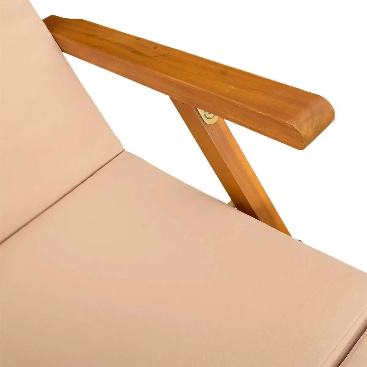 Sun Lounger Reclining Folding Garden Outdoor Chair with Adjustable Backrest