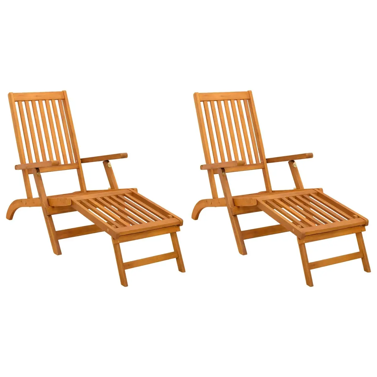 Acacia Wood Reclining Loungers