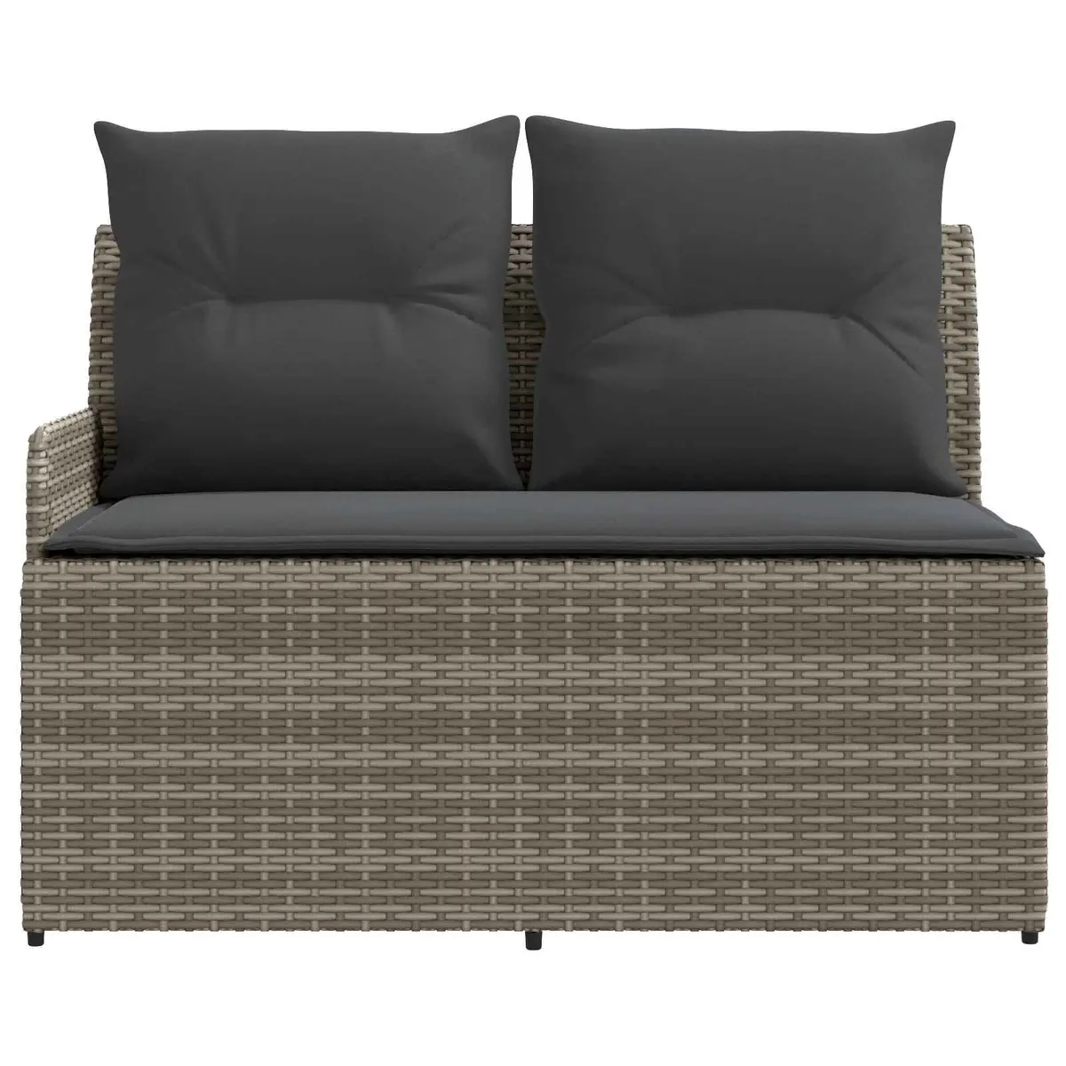 Outdoor Sectional Sofa Set 2-Piece Garden Armrest Corner Seating Modern Patio