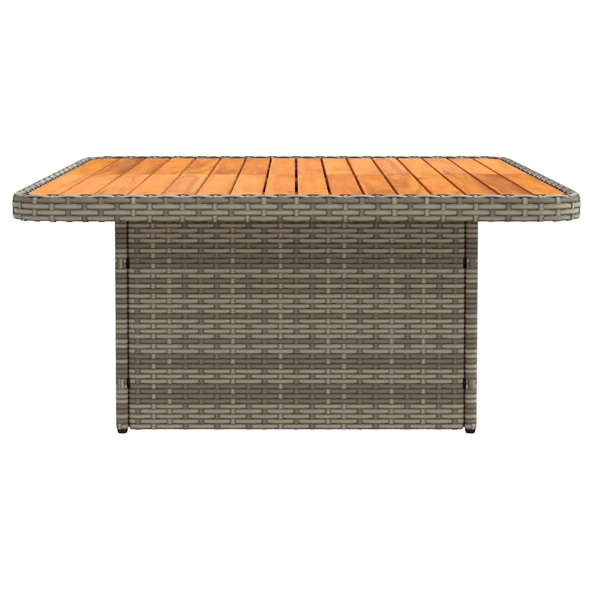 Outdoor Lounge Set with Lift-Up Table Grey 2 Piece PE Rattan Garden Armrest Sofa